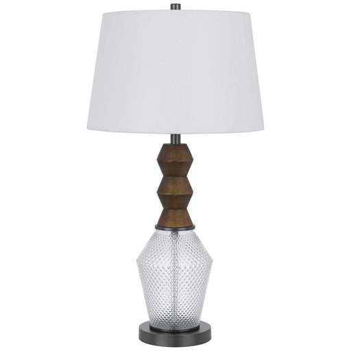 Cal Lighting Harlan 2 Lt Table Lamp, Dark Oak/Iron Grey - BO-3187TB