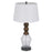 Cal Lighting Harlan 2 Lt Table Lamp, Dark Oak/Iron Grey