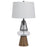 Cal Lighting Marietta 2 Lt Table Lamp, Oak/Iron Grey - BO-3188TB