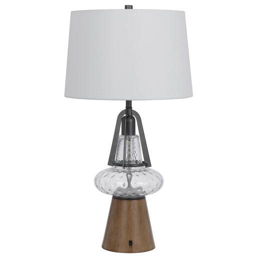 Cal Lighting Marietta 2 Lt Table Lamp, Oak/Iron Grey - BO-3188TB