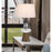 Cal Lighting Marietta 2 Lt Table Lamp, Oak/Iron Grey