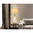 Cal Lighting Carrizo 2 Lt Table Lamp, Antique Brass/Frosted Glass