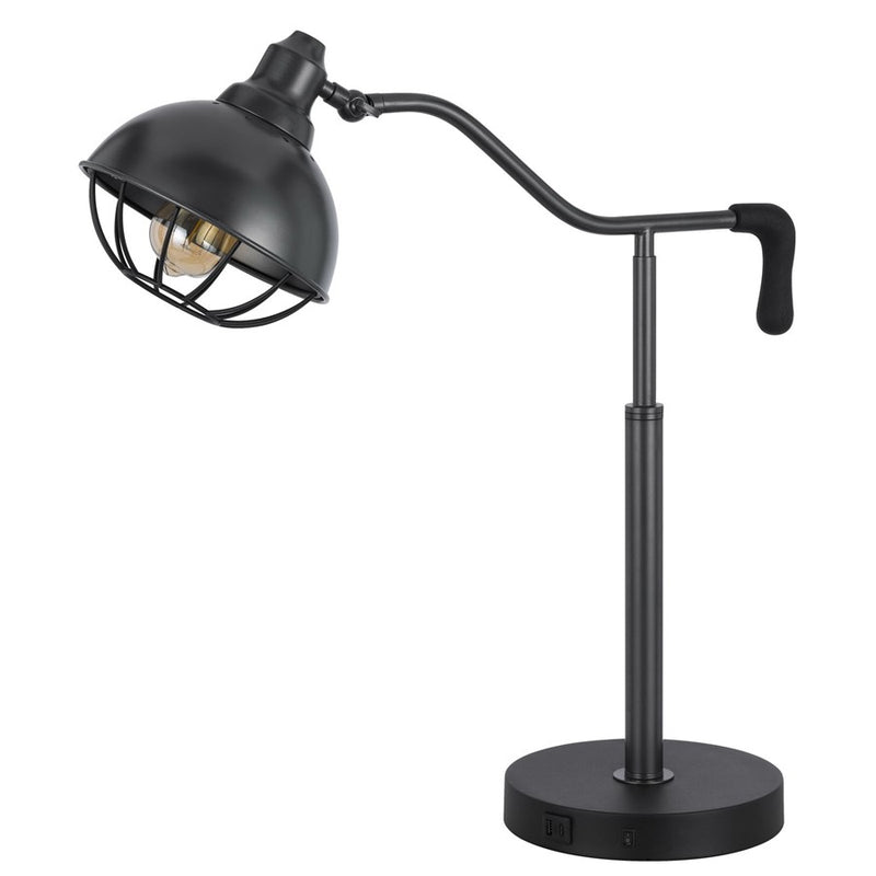 Cal Lighting Taloga 1 Lt Desk Lamp, Black Iron - BO-3191DK