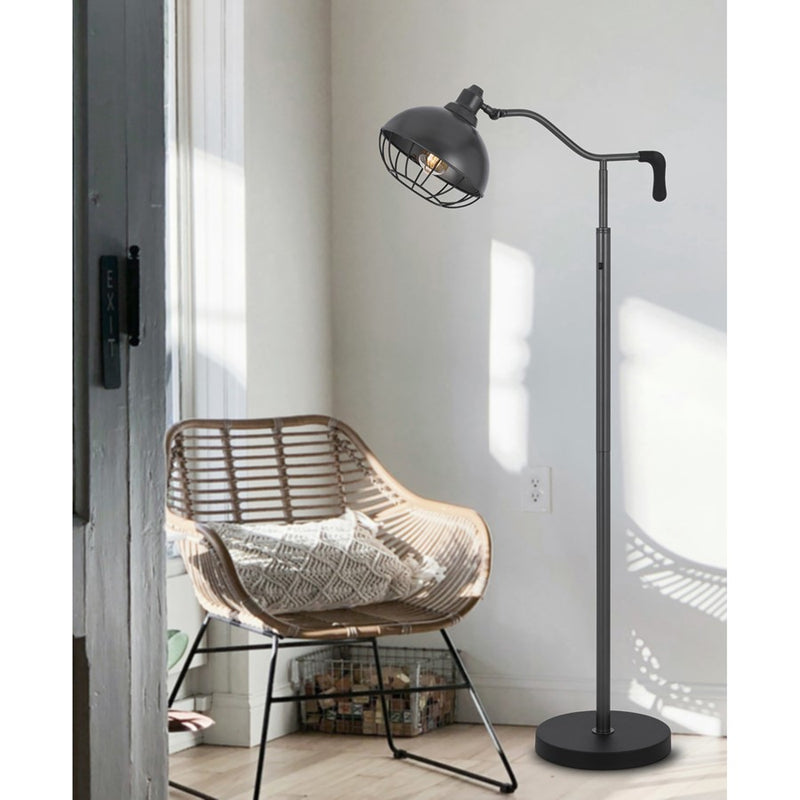 Cal Lighting Taloga 1 Lt Floor Lamp, Black Iron