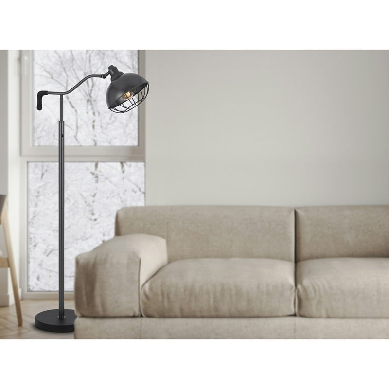 Cal Lighting Taloga 1 Lt Floor Lamp, Black Iron