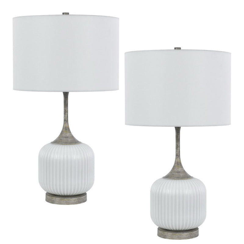 Cal Lighting Palmyra 1 Lt 2-Lamp Set, White Washed - BO-3192TB-2