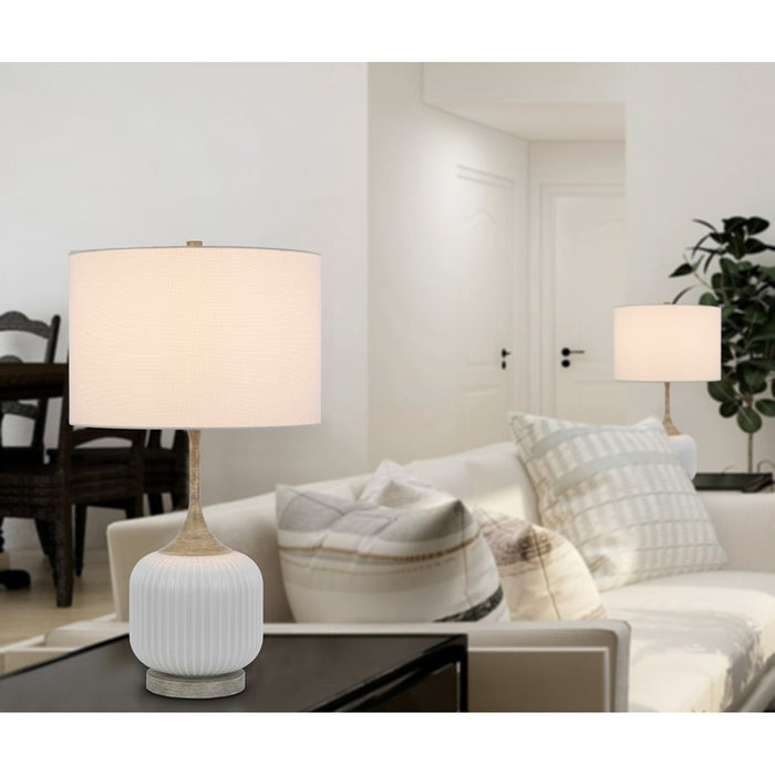 Cal Lighting Palmyra 1 Lt 2-Lamp Set, White Washed