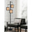 Cal Lighting Lantern 3 Lt Floor Lamp, Black Iron