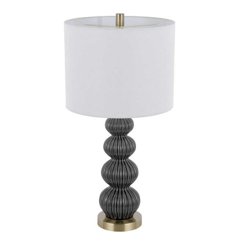 Cal Lighting Carlisle 1 Lt 2 Lamp Set, Dark Grey/Antique Brass