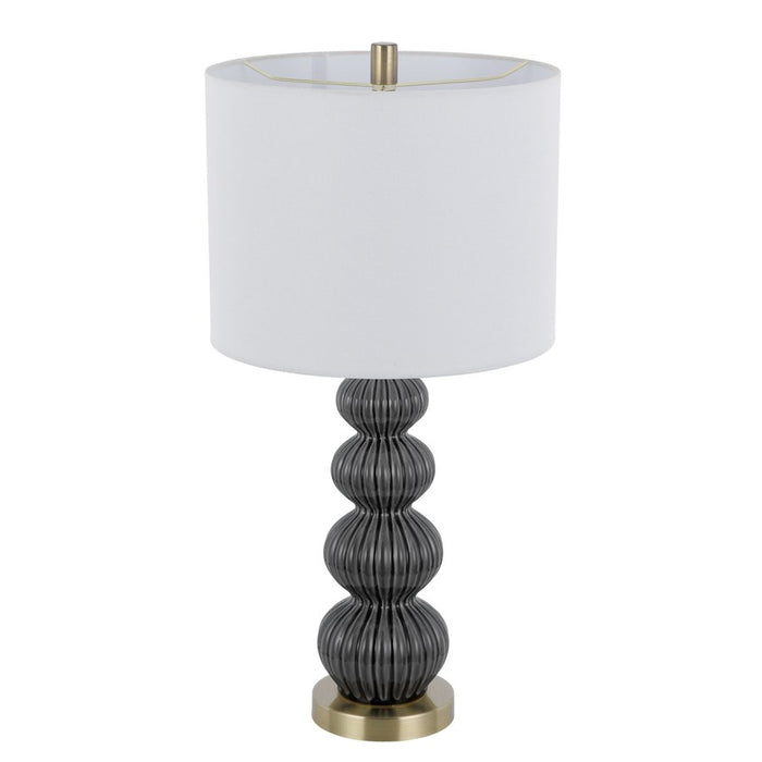 Cal Lighting Carlisle 1 Lt 2 Lamp Set, Dark Grey/Antique Brass