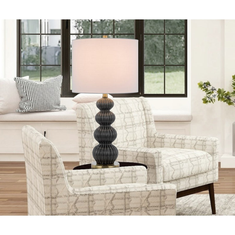 Cal Lighting Carlisle 1 Lt 2 Lamp Set, Dark Grey/Antique Brass