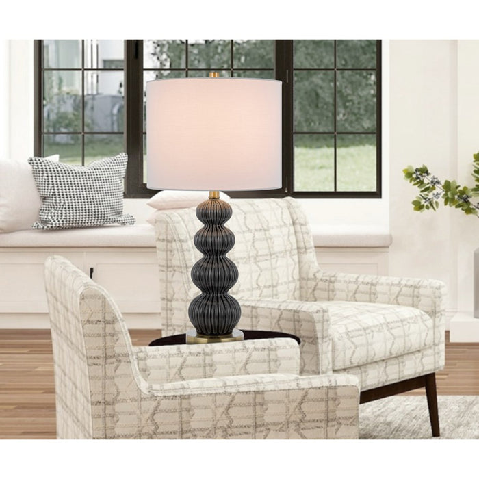 Cal Lighting Carlisle 1 Lt 2 Lamp Set, Dark Grey/Antique Brass