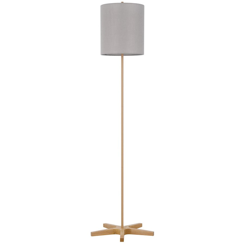 Cal Lighting Pole 1 Lt Floor Lamp, Light Oak