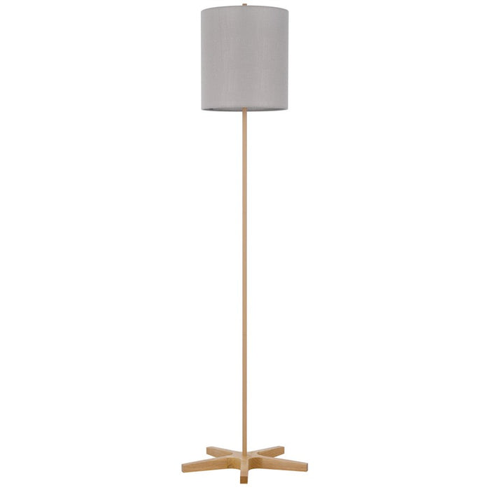 Cal Lighting Pole 1 Lt Floor Lamp, Light Oak