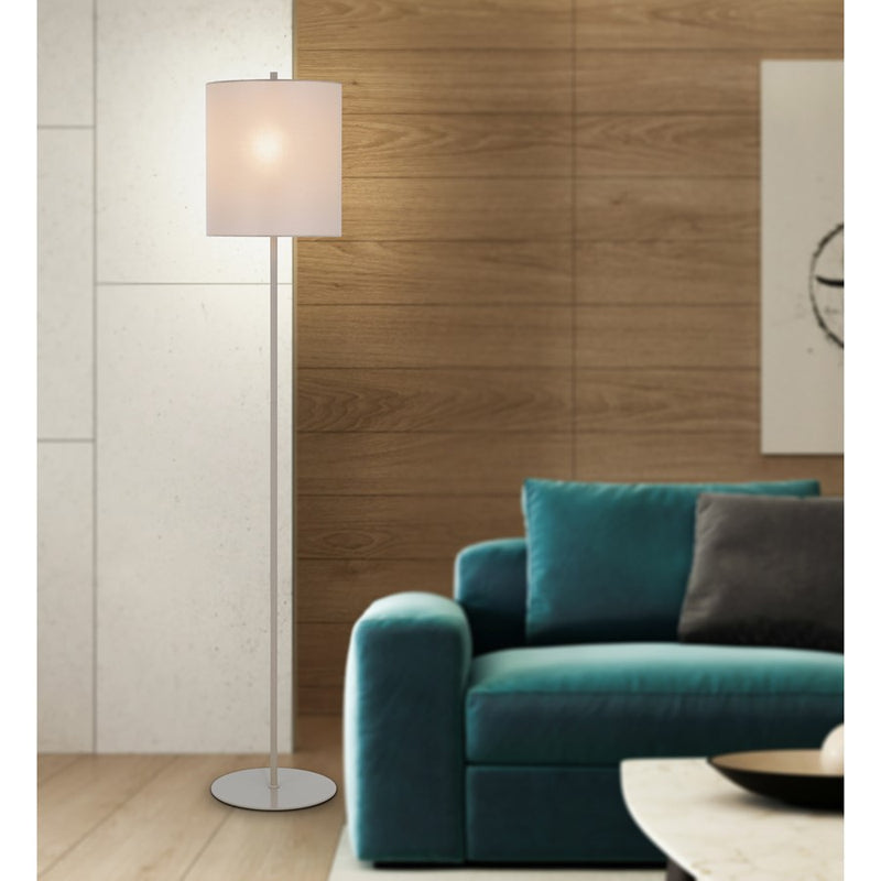 Cal Lighting Pole 1 Lt Floor lamp, Painted Silver