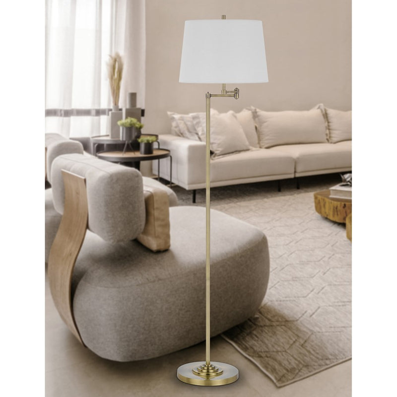 Cal Lighting Colton 1 Lt Floor Lamp, Anitque Brass