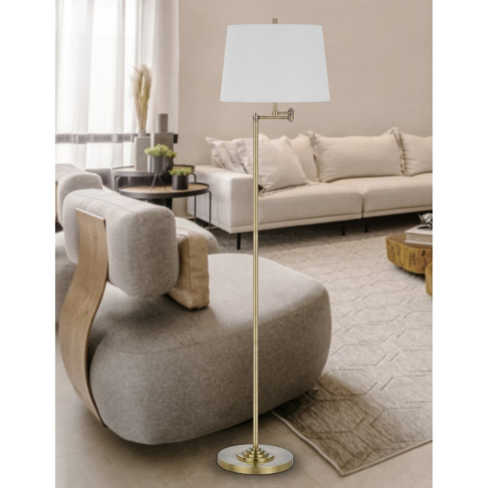 Cal Lighting Colton 1 Lt Floor Lamp, Anitque Brass