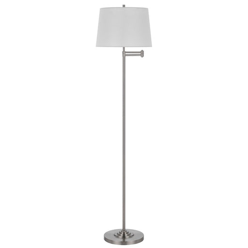 Cal Lighting Colton 1 Lt Floor Lamp, Brushed Steel