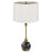 Cal Lighting Midlands 1 Lt Table Lamp, Antique Brass/Black Marble