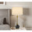 Cal Lighting Midlands 1 Lt Table Lamp, Antique Brass/Black Marble