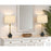Cal Lighting Midlands 1 Lt Table Lamp, Antique Brass/Black Marble