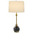 Cal Lighting Midlands 1 Lt Table Lamp, Antique Brass/Black Marble