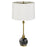 Cal Lighting Midlands 1 Lt Table Lamp, Antique Brass/Black Marble
