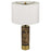 Cal Lighting Salford 1 Lt Table Lamp, Antique Brass/Black Marble