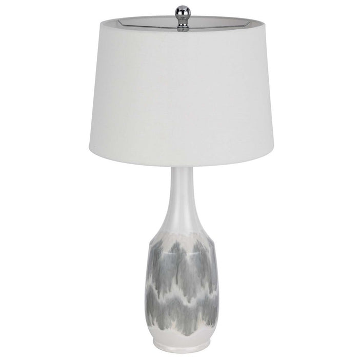Cal Lighting Ely 1 Lt Table Lamp, White Marble