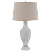 Cal Lighting Hoover 1 Lt Table Lamp, White Washed - BO-3206TB