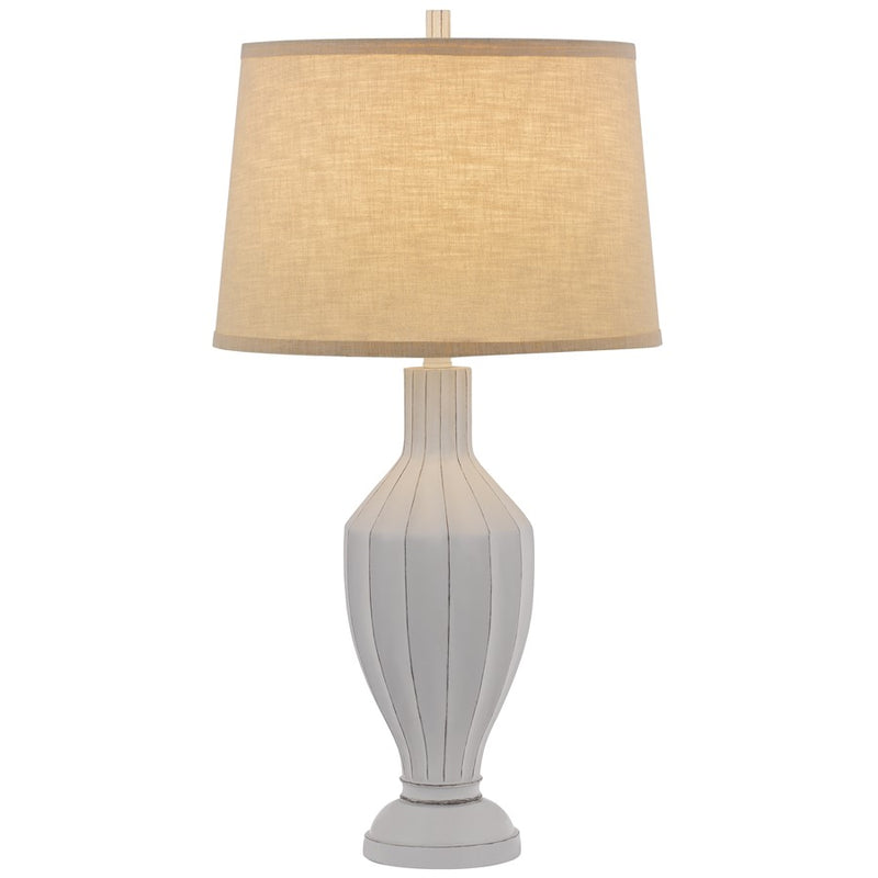 Cal Lighting Hoover 1 Lt Table Lamp, White Washed