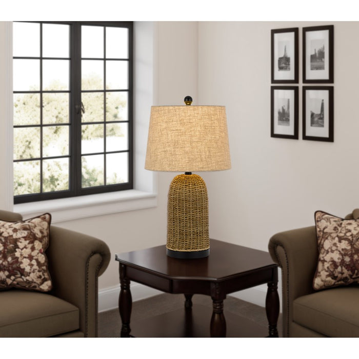 Cal Lighting Indio 1 Lt Table Lamp, Wicker