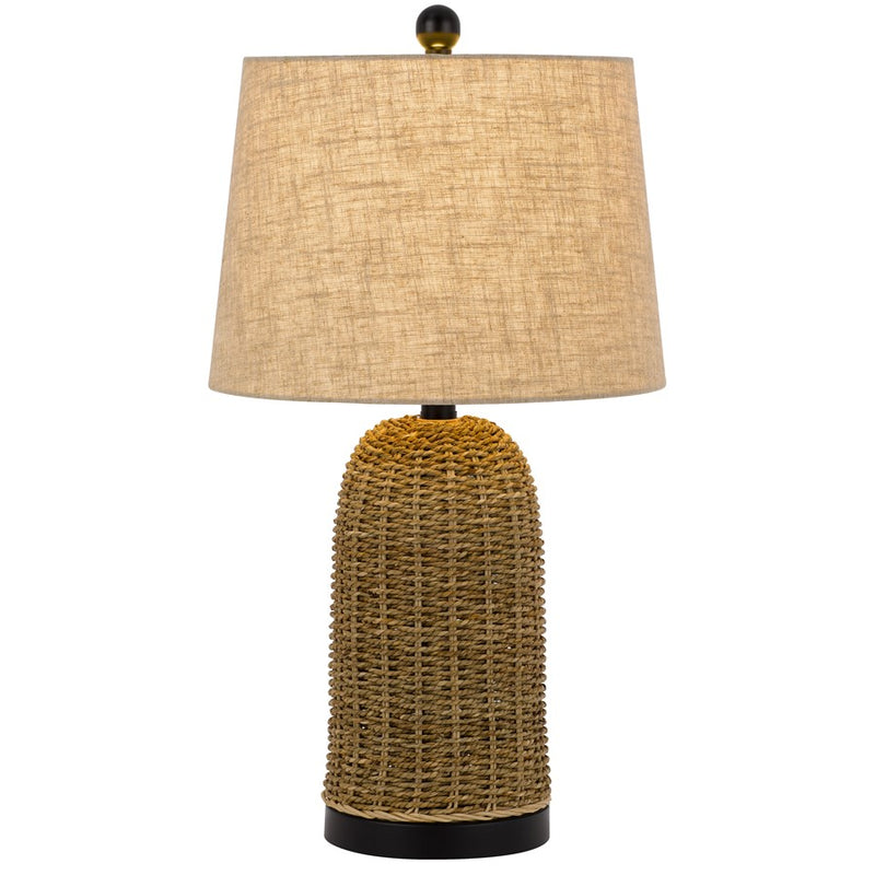 Cal Lighting Indio 1 Lt Table Lamp, Wicker