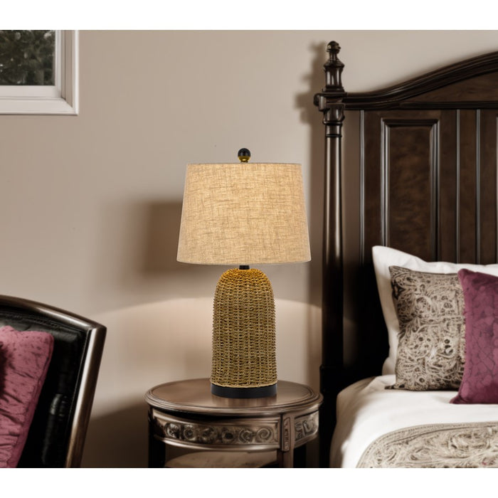 Cal Lighting Indio 1 Lt Table Lamp, Wicker