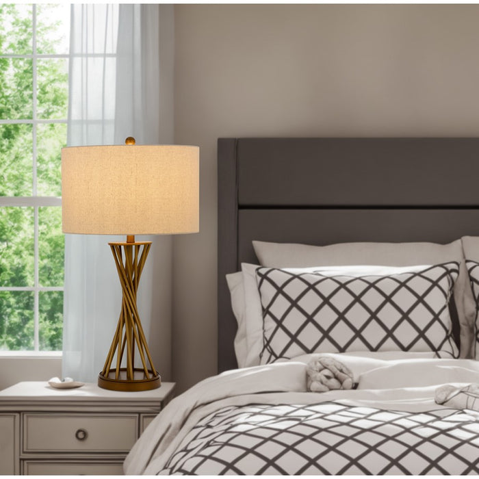 Cal Lighting Urban 1 Lt Table Lamp, Rustic Gold