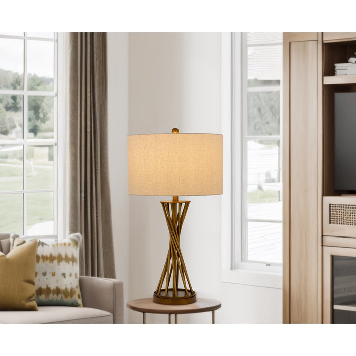 Cal Lighting Urban 1 Lt Table Lamp, Rustic Gold