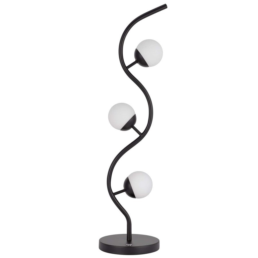 Cal Lighting Evanston 3 Lt Table Lamp, Black - BO-3215TB