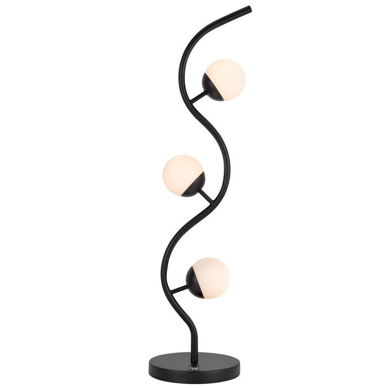Cal Lighting Evanston 3 Lt Table Lamp, Black