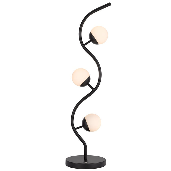 Cal Lighting Evanston 3 Lt Table Lamp, Black