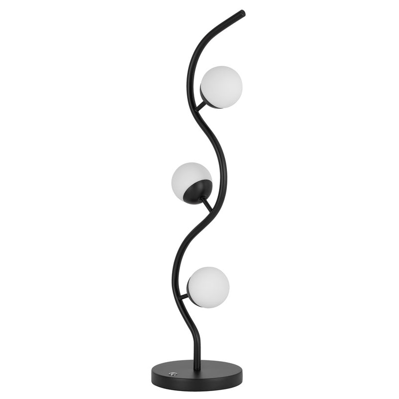 Cal Lighting Evanston 3 Lt Table Lamp, Black
