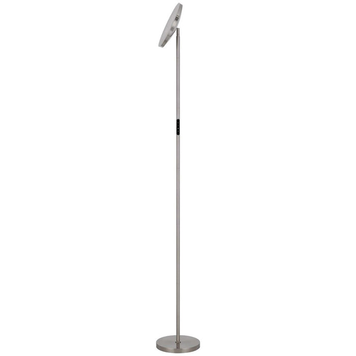 Cal Lighting Christi 1 Lt Torchiere, Brushed Steel