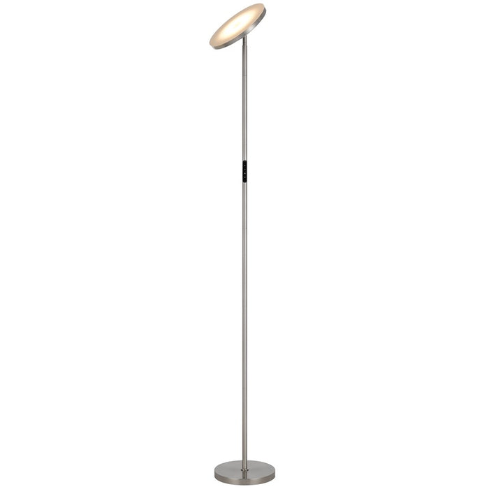 Cal Lighting Christi 1 Lt Torchiere, Brushed Steel