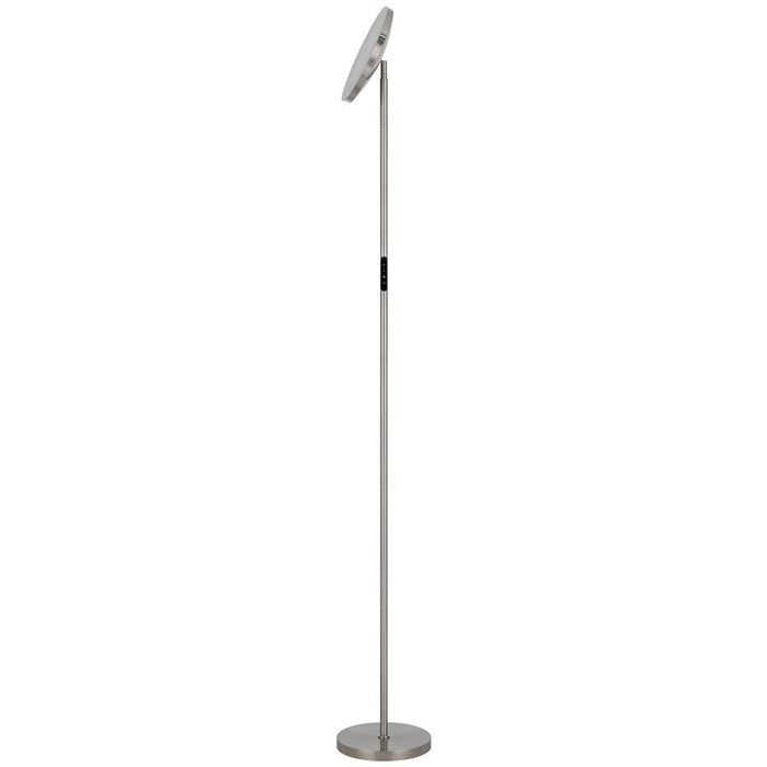 Cal Lighting Christi 1 Lt Torchiere, Brushed Steel