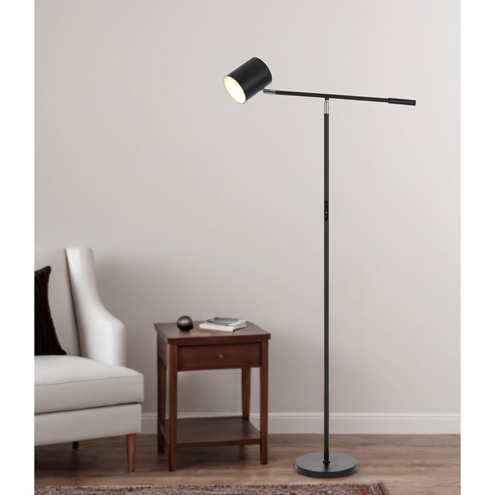 Cal Lighting Racine 1 Lt Floor Lamp, Black