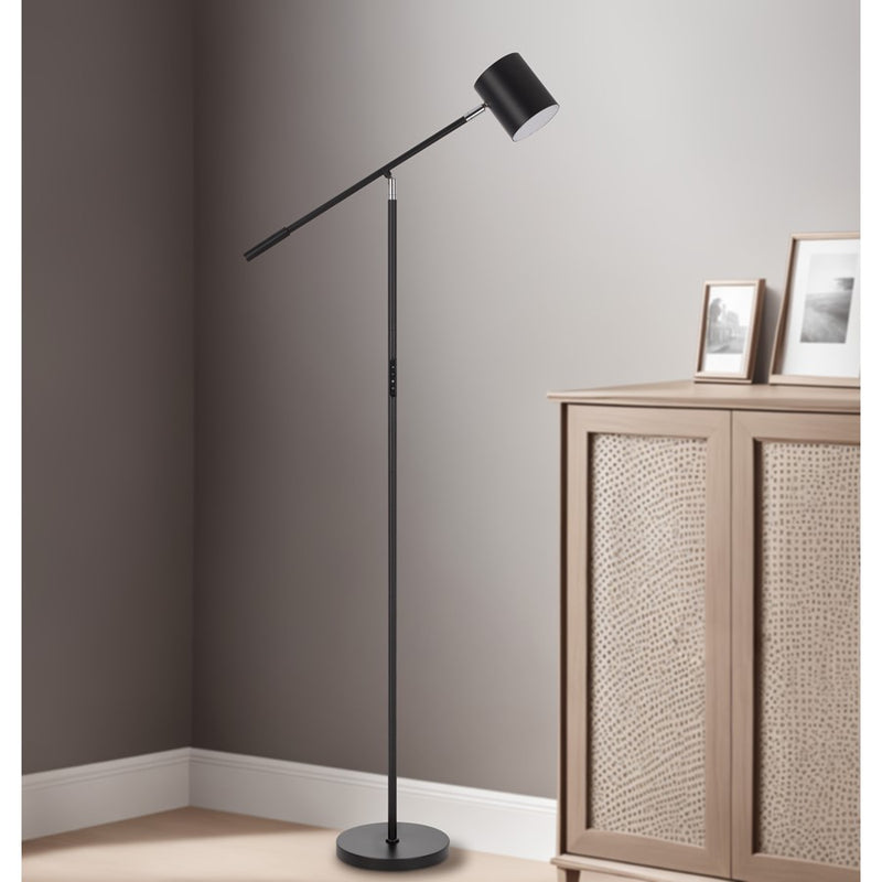 Cal Lighting Racine 1 Lt Floor Lamp, Black