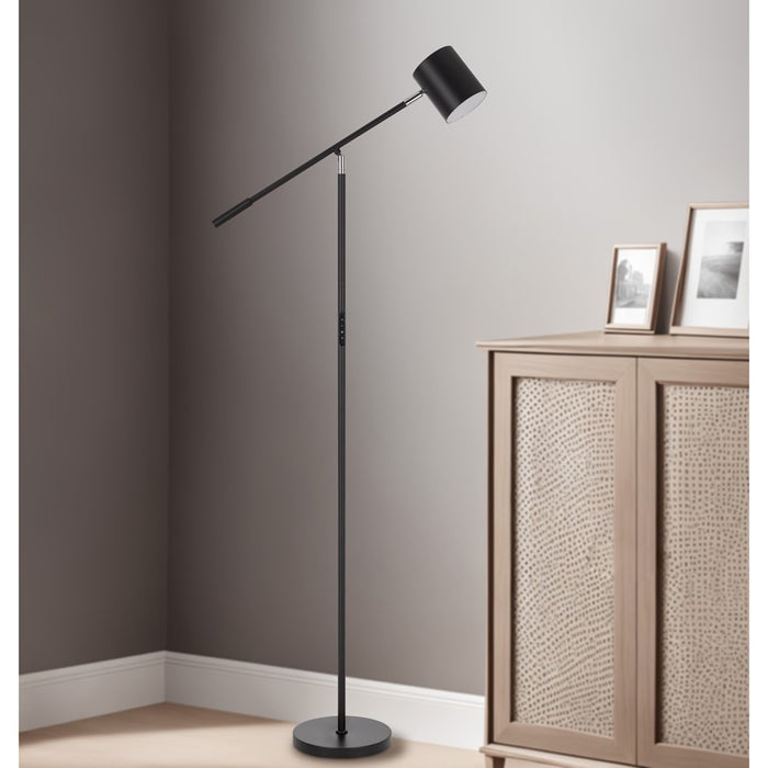Cal Lighting Racine 1 Lt Floor Lamp, Black
