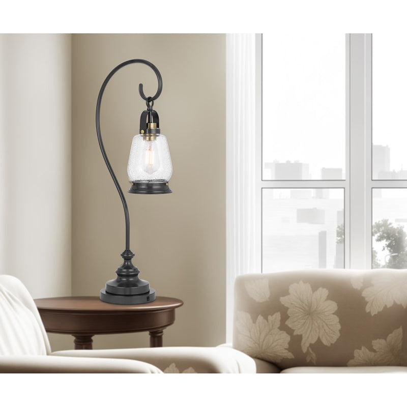 Cal Lighting Terni 1 Lt Table Lamp, Dark Bronze