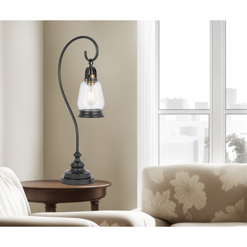 Cal Lighting Terni 1 Lt Table Lamp, Dark Bronze