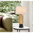 Cal Lighting Wicker 2 Lt Table Lamp, Wicker/Black