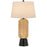 Cal Lighting Wicker 2 Lt Table Lamp, Wicker/Black